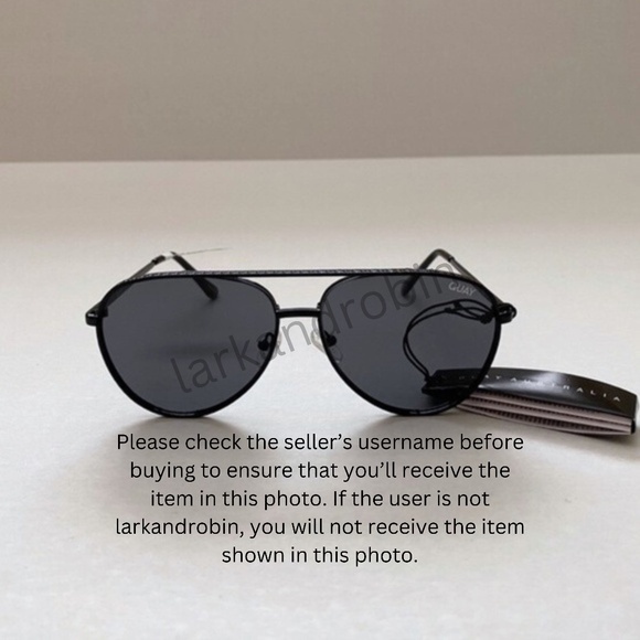 NEW Quay Starry Eyed Sunglasses Black/Smoke main image 5